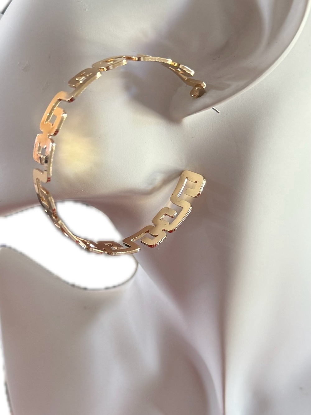 Aldo Gold Chain-Link Hoop Earrings